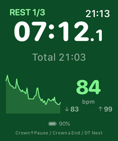 Rest phase screen
